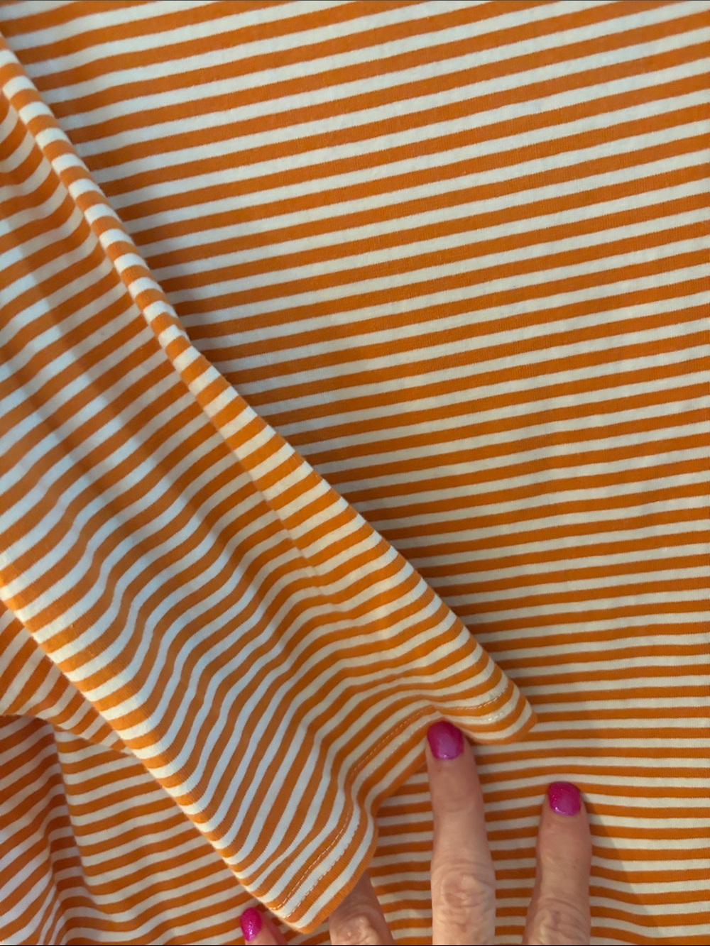Jessica London top Avenue 3/4 soft jersey material 18/20 pumpkin stripe - Picture 6 of 6